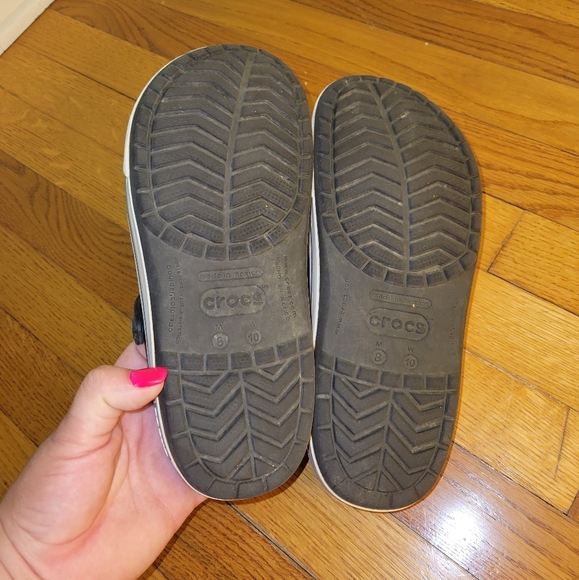 Crocs Black White Band Classics Unisex sz. 10 (W) 8 (M) - Picture 7 of 8